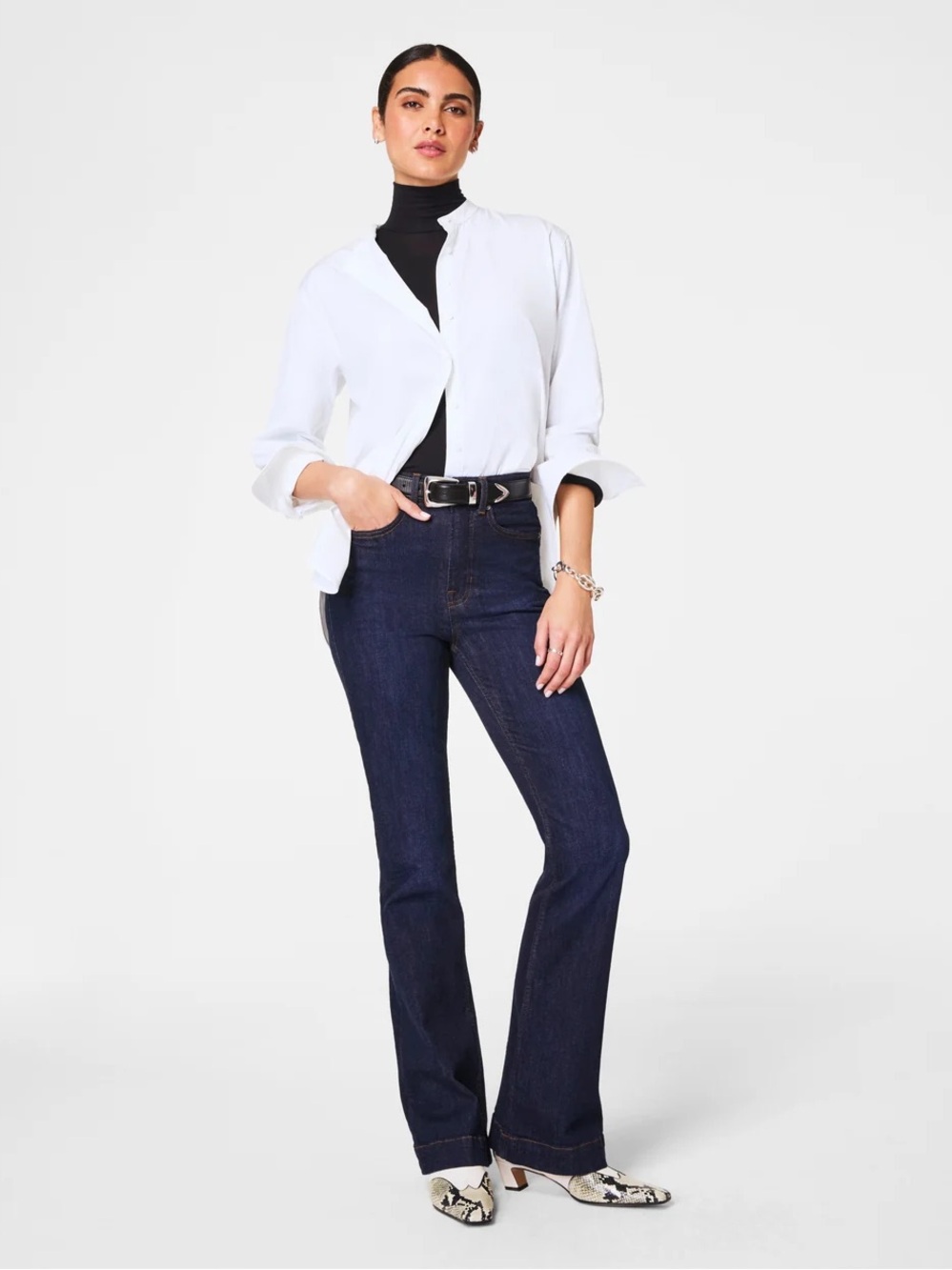 SPANX Dark Indigo Flare Jeans